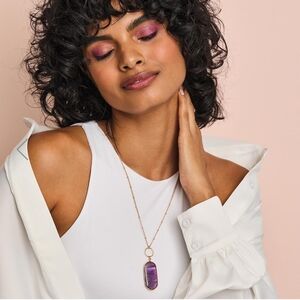 SOLITAIRE STRENGTH AMETHYST NECKLACE (NIB)